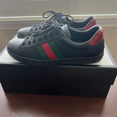 red and black gucci sneakers|Gucci red web sneakers.